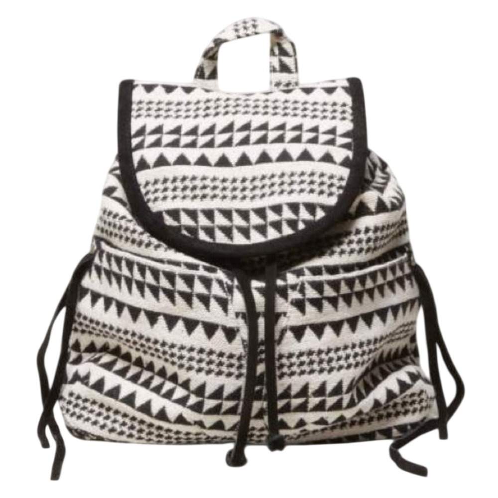 American Eagle Drawstring Tribal Aztec Print Embr… - image 1